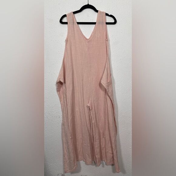 Cousin Earl Baby Pink Oversized Lagenlook Cotton Blend Jumpsuit X-Small - Picture 1 of 6